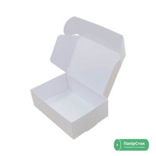 Коробка из мелованного картона белая 150х100х50